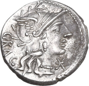 obverse: L. Antestius Gragulus.. AR Denarius, 136 BC