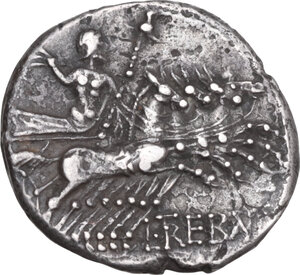 reverse: L. Trebanius. AR Denarius, 135 BC