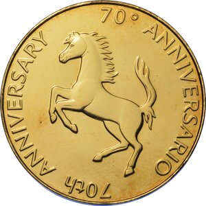 obverse: SCUDERIA FERRARI. Medaglia in oro per il 70° Anniversario della Ferrari (1947-2017).