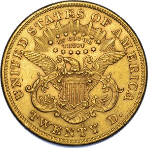 reverse: USA. REPUBLIC. 20 Dollars 1876 San Francisco.