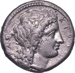 obverse: BRUTTIUM - CROTONE. Nomos, circa 340 a.C.