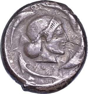 reverse: SICILIA - SIRACUSA. Tetradracma, 485-478 a.C.