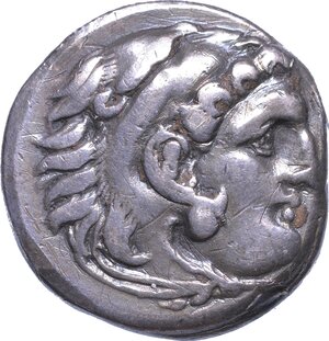 obverse: REGNO DI MACEDONIA. ALESSANDRO III MAGNO, 336-323 a.C. Dracma. Lampsaco.