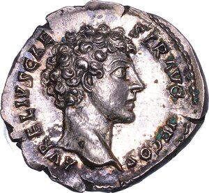 obverse: MARCO AURELIO (Cesare), 140-144. Denario, anni 140-144. Roma.