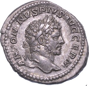 obverse: CARACALLA, 198-217. Denario, anno 214. Roma.