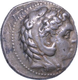 obverse: REGNO DI MACEDONIA. FILIPPO III ARRIDEO, 323-317 a.C. Tetradracma. Babilonia, coniata sotto Arconte, Dokimo o Seleuco.