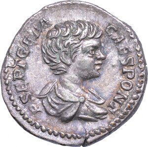 obverse: GETA (Cesare), 198-209. Denario, anni 200-202.