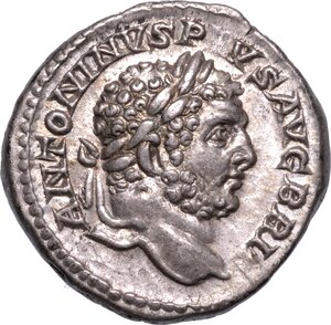 obverse: CARACALLA, 198-217. Denario, anni 210-213. Roma.