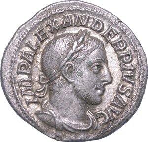 obverse: ALESSANDRO SEVERO, 222-235. Denario. Roma.