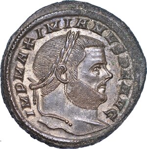 obverse: MASSIMIANO ERCULEO, 286-305. Follis, anni 300-301. Aquileia.