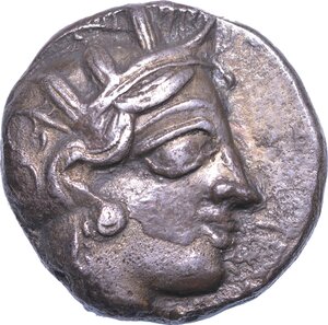 obverse: ATTICA - ATENE. Tetradracma, dopo il 449 a.C.