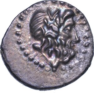 obverse: ACAIA - LEGA ACHEA. Triobolo, anni 88-30 a.C. Elis.