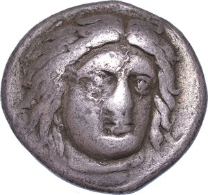 obverse: ISOLE DELLA CARIA - RODI. Didracma, 400-333 a.C.