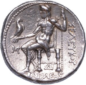 reverse: REGNO DI SIRIA. SELEUCO I NICATOR, 312-281 a.C. Tetradracma, anni 300-295 a.C. Seleucia.