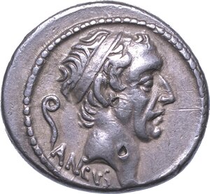 obverse: MARCIA. L. Marcius Philippus, 56 a.C. Denario.