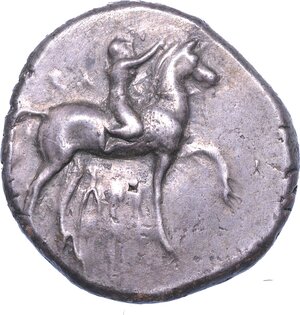 obverse: CALABRIA - TARANTO. Nomos, 302-280 a.C.