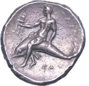 reverse: CALABRIA - TARANTO. Nomos, 302-280 a.C.