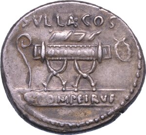 reverse: POMPEIA. Q. Pompeius Rufus, 54 a.C. Denario.