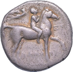 obverse: CALABRIA - TARANTO. Nomos, anni 272-240 a.C.