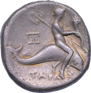 reverse: CALABRIA - TARANTO. Nomos, anni 272-240 a.C.