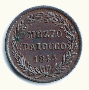 reverse: BOLOGNA - Gregorio XVI - Mezzo Baiocco 1844 - A. XIV.