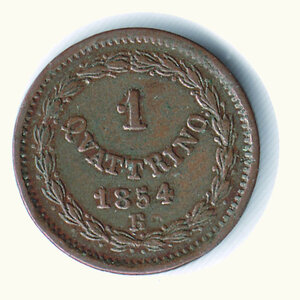 reverse: BOLOGNA - Pio IX (1846-1878) - Quattrino 1854 - Var ANN IX.