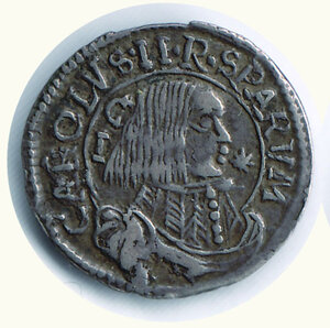 obverse: CAGLIARI - Carlo II - Reale 1689.