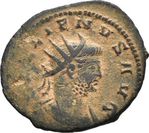 obverse: GALLIENO (253-268). Antiochia. Antoniniano. 267 circa. BI (2,64 g). D/ GALLIENVS AVG, busto radiato e corazzato a destra; R/ LVNA LVCIF, Luna incedente a destra, con crescente sulla testa e che regge una torcia trasversale; in esergo PXV. RIC V.I 609. qBB. nr.reg.593/24