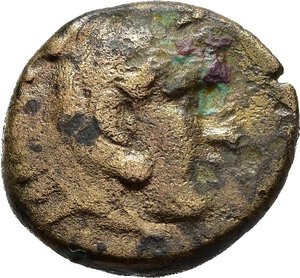 obverse: SELEUCIDI. Seleuco II ( 246-225 a.C.). Sardi. Bronzo. AE (4,12g). D/ testa di Eracle a destra con leontè; R/ ΒΑΣΙΛΕΩΣ ΣΕΛΕΥΚΟΥ, Apollo seduto su omphalos, regge arco e frecce. HGC 9, 344. BB. nr.reg.593/24