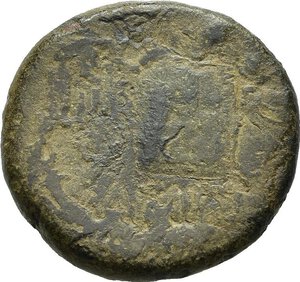 reverse: PONTO. AMISOS. Periodo di Mitridate VI (85-65 a.C.). Bronzo. AE (6,58 g). D/ testa di Dioniso con corona di edera a destra; R/ΑΜΙΣΟΥ, pelle di leopardo e tirso su cista mistica; HGC 7, 243. qBB. nr.reg.593/24