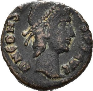 obverse: COSTANTE (337-350). Alessandria?.AE3. AE (1,59 g). D/ D N CONSTA-NS P F AVG, testa diademata a destra.  R/ VOT / XX / MVLT / XXX in corona d alloro; in esergo [SMAL?]. RIC VIII 33. mBB .nr.reg. 552/23