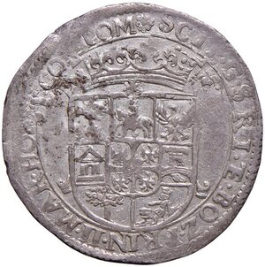 obverse: BOZZOLO Scipione Gonzaga (1613-1636) Fiorino - MIR 63 var. AG (g 4,05) RRR Variante nella legenda al D/, “COM POM”, invece di “COM POMP”. Esemplare in altissima conservazione, non circolato e con argentatura praticamente integra. Nell asta Macho e Chlapovic 10 del 2010, lotto 1320, un esemplare dichiarato FDC ha realizzato € 3.200 + diritti. qFDC/FDC