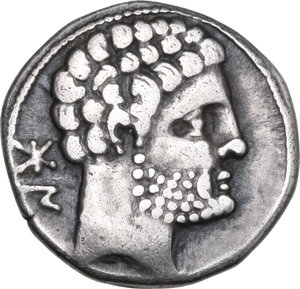 obverse: Iberia, Sekobirikes. AR Denarius,  Palenzuela’ type, c. 80-72 BC