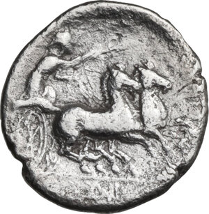 reverse: Central and Southern Campania, Neapolis. AR Triobol, 300-275 BC