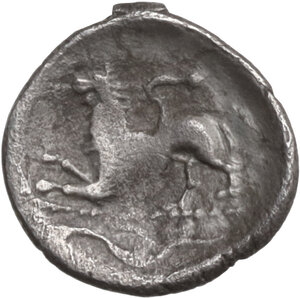 reverse: Central and Southern Campania, Phistelia. AR Obol, c. 325-275 BC