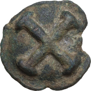 obverse: Northern Apulia, Luceria. Light series. AE Cast Quincunx, c. 217-212 BC