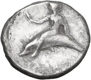 reverse: Southern Apulia, Tarentum. AR Nomos, 390-385 BC