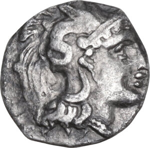 obverse: Southern Apulia, Tarentum. AR Diobol, 325-280 BC