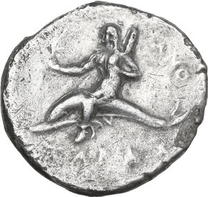 reverse: Southern Apulia, Tarentum. AR Nomos, 280-272 BC