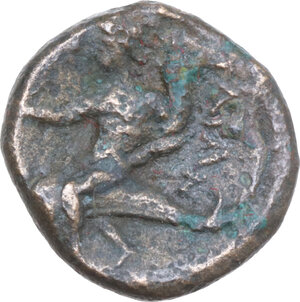 reverse: Southern Apulia, Tarentum. AE 13 mm, 275-200 BC