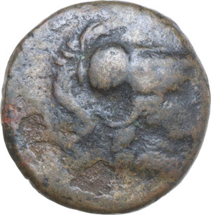 obverse: Southern Apulia, Uxentum. AE 14 mm, 150-125 BC