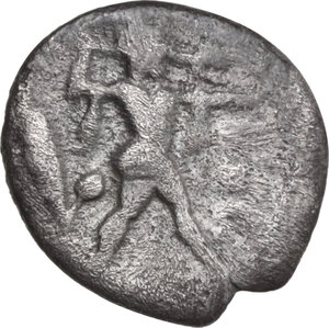 obverse: Lucania, Poseidonia-Paestum. AR Diobol, 445-420 BC