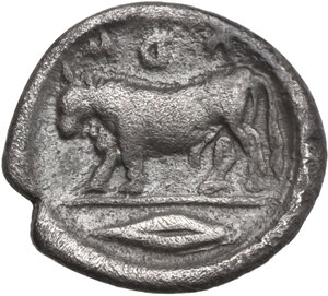 reverse: Lucania, Poseidonia-Paestum. AR Diobol, 445-420 BC