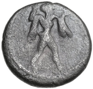 obverse: Lucania, Poseidonia-Paestum. AR Diobol, 445-420 BC