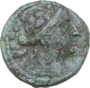 obverse: Lucania, Poseidonia-Paestum. AE Triens, 264-241 BC