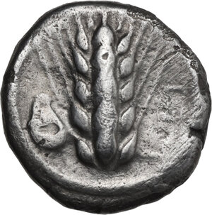 obverse: Southern Lucania, Metapontum. AR Stater, 470-440 BC