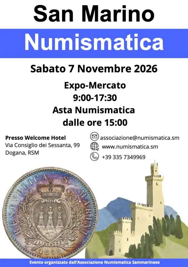 Locandina evento: San Marino Numismatica 2026