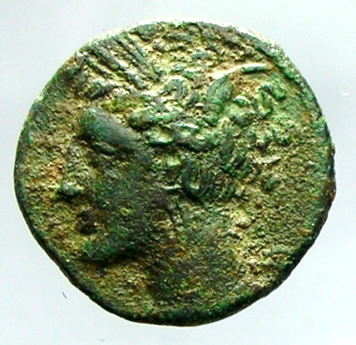 Siculo punica dopo il 400 a.C. Ae foto 1