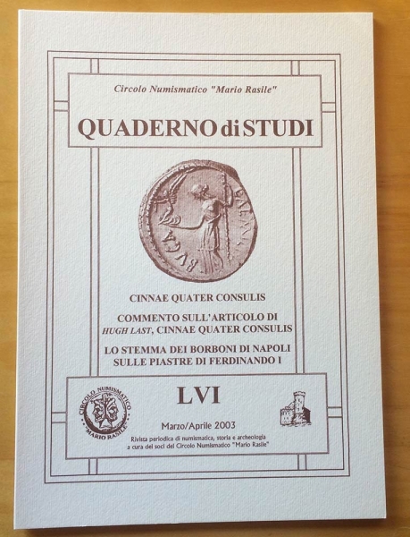 Circolo Numismatico Mario Rasile .Quaderno di studi LVI foto 1