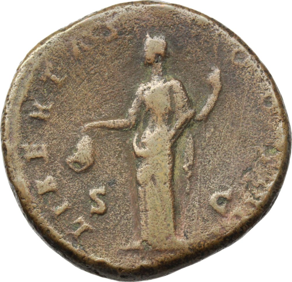 Antoninus Pius (138-161). AE Sestertius, 154-155. Obv. ANTONINVS AVG PIVS P P TR P XVIII. Laureate foto 1